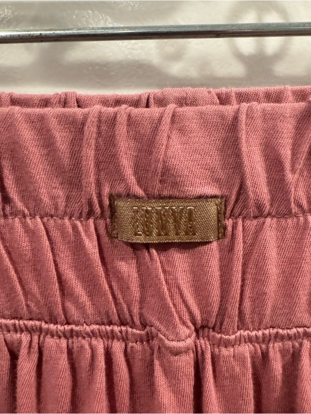 NEW Lunya Pima Organic Cotton Wide-Leg Pull-On Lounge Pants Mauve Red Pink Sz L - Picture 6 of 14